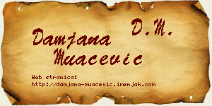 Damjana Muačević vizit kartica